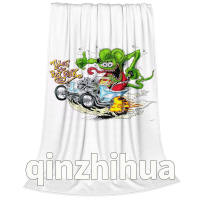 Rat Fink Blanket High Quality Flannel Warm Soft Plush on The Sofa Bed Blanket Suitable for Air Conditioning Blanket Nap Blanket 010