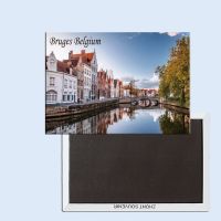 Cities River in the city of Bruges Belgium 24247 Fridge Magnetic Souvenirs