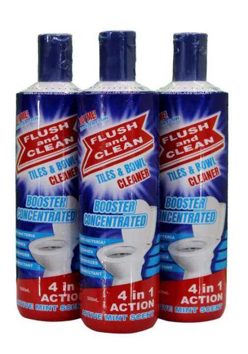 FLUSH AND CLEAN toilet & bathroom cleaner (household cleaning