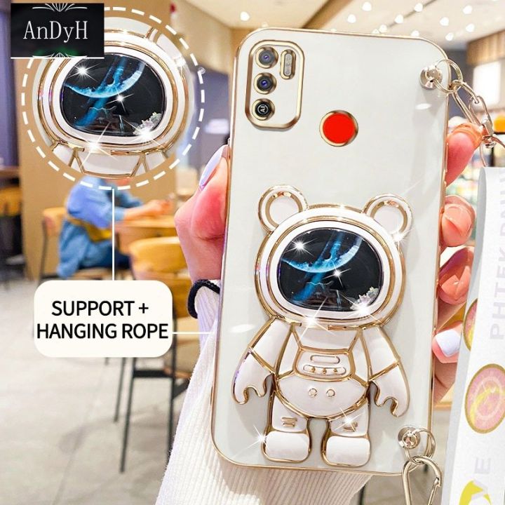 andyh-nbsp-casing-nbsp-for-infinix-tecno-spark-6-air-tecno-spark-5-air-phone-nbsp-case-nbsp-cute-nbsp-3d-nbsp-starry-nbsp-sky-nbsp-astronaut-nbsp-desk-nbsp-holder-nbsp-with-lanyard