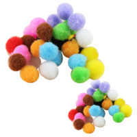 100 Pcs Mixed Color Soft Fluffy Pompoms for kids Crafts, 30mm