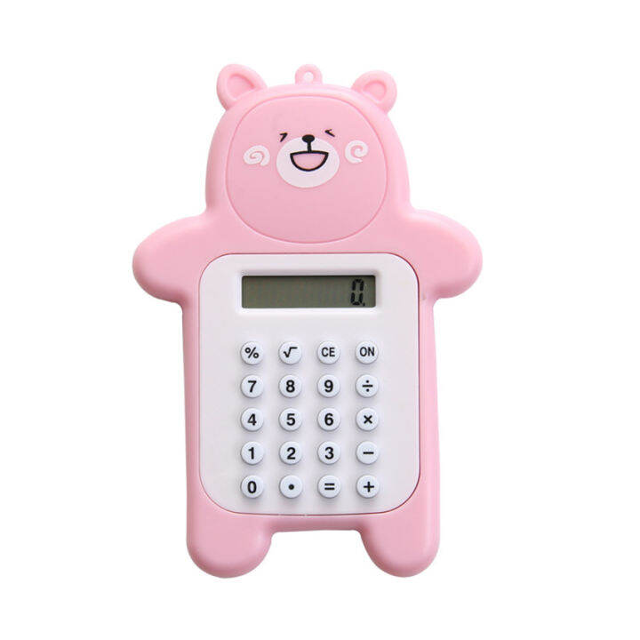 Portable Mini Calculator Pocket Size 8 Digits Display Kawaii Cartoon ...