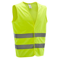 เสื้อเรืองแสง เสื้อสะท้อนแสง Adult High Visibility Gilet 500 - Neon Yellow เสื้อกั๊กสะท้อนแสง เสื้อปั่นจักรยาน เสื้อจักยาน