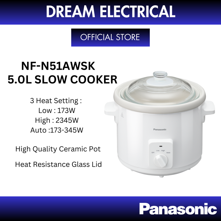PANASONIC 5.0L SLOW COOKER NFN51AWSK Lazada