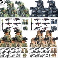 Russian Alpha Soldiers Building Blocks US Seals Figures Modern Militray Army Troops Equipment Gun Weapons Bricks Toys Boys Gift