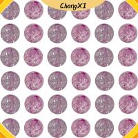 CHONGXI 100 PCS กลมกลมๆ ลูกปัดมีรอยแตก กระแทก สีม่วงอ่อน ลูกปัดคริสตัลแลมป์เวิร์คทรงกลม งานฝีมือทำเครื่องประดับ DIY 8mm คะ ลูกปัดสเปเซอร์ กำไลข้อมือสร้อยข้อมือ