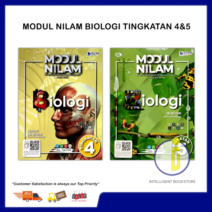 Intelligent Nilam Modul Nilam Biologi Tingkatan 4 5 Dwibahasa 2022 Buku Kerja Workbook Lazada