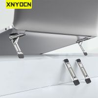 Xnyocn Laptop Stand Aluminum Alloy Mini Folding Holder 3 Height Adjustment Notebooks Bracket Accessories For Macbook Smart Phone Laptop Stands