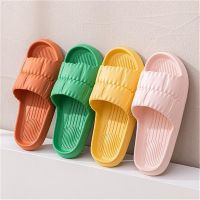 Summer Soft Comfortable EVA Non-slip Flip Flops Bath Slippers Couple Family Flat Shoes Hotel Sandals Women Indoor Home Slippers