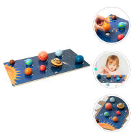 Arenlen【Hot Sale】 1 ชุดของ Planet Puzzle Matching Toy Solar Solar System