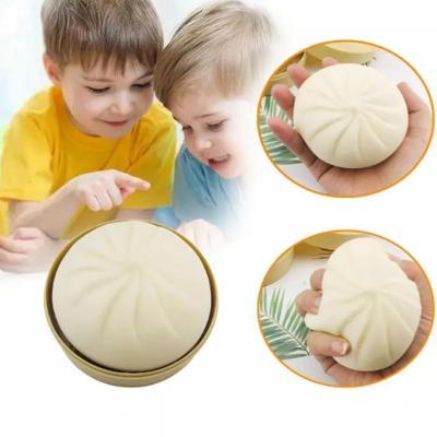 Cute Simulation Steamed Stuffed Bun Soft TPR Squeeze For Kids Decompression Toy Toys T3H7