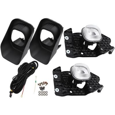 ﺴ❖ 2 Piece Clear Bumper Fog Lamp Car Accessories Black For Ford F-250 F-350 Superduty 2011-2016