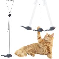 【CW】 Hanging Door Bouncing Toy Interactive Indoor Cats Mice Retractable Scratching Rope