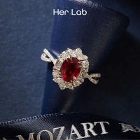 Her Lab Jewelry | แหวนเพชรทองคำขาวทับทิมแท้18K 1.5กะรัตรายงาน GRA ดั้งเดิม100% ผ่านตัวเลือกเพชรแหวนเพชรเจียรไข่นกพิราบแฟชั่น,แพลทินัม950แหวนแต่งงาน,แหวนเพชรสุดหรูสำหรับผู้หญิง