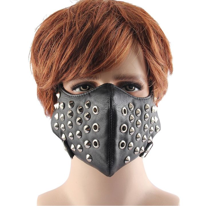dustproof-alloy-rivet-mask-โลหะ-spike-hedgehog-punk-biker-mask-goth-rock-คอสเพลย์-masquerade-punk-สไตล์-gothic-rivet-mask