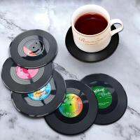 【CW】ↂ  Disk Coaster Silicone Music Anti-slip Mug Cup Heat-resistant Under Hot Utensil