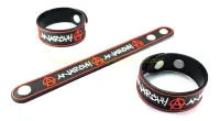 ANARCHY Punk ริสแบนด์ Wristband คุณภาพต่างประเทศ ส่งออก USA UK และยุโรป สินค้าส่งต่างประเทศ ปรับขนาดข้อมือได้สองขนาด รับประกันความพอใจ ANY61NNN