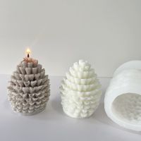 Large Christmas Tree 3D Pine Cone Silicone Candle Mold DIY Gypsum Resin Ornaments Hand Fertilizer Mold Home Decoration Gift Mold