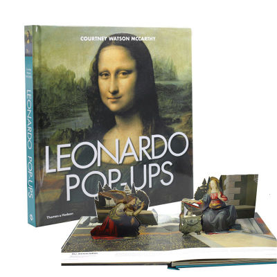 Da FenqiหนังสือสเตอริโอภาษาอังกฤษOriginal Leonardo Pop-Upsหนังสือศิลปะ6 Worksสามมิติ3Dกระดาษแกะสลักหนังสือที่มีความคิดสร้างสรรค์ของขวัญปกแข็งสีขนาดใหญ่เปิดหนังสือปกแข็ง