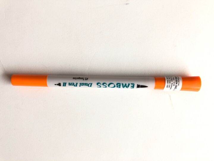 Tsukineko 2 Tangerine EMBOSS Dual Pen II Brush Tip x 2 piece Lazada