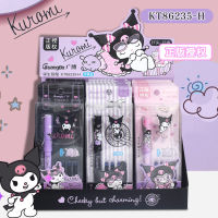 Guangbo ปากกา KT86235-H Sanrio Kuromi ถุงหมึกนักเรียนสามารถใช้ Pentqpxmo168สีฟ้าเคล็ดลับ EF ลบได้