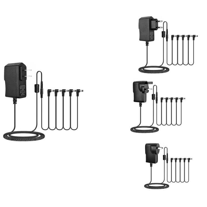 Guitar Pedal Power Adapter Daisy Chain Cable 1 to 5 Way Guitar Effect