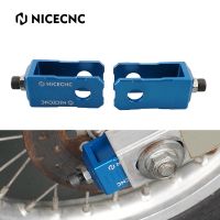 NiceCNC Rear Aluminum Axle Block Chain Adjuster Motorcycle Accessries for Yamaha YZ85 YZ 85 Motocross Black Blue