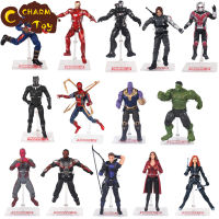 Marvel Avengers Figures Toys Spider Man Iron Man Movable Bracket Version Figure Model Gifts For Fans Kids