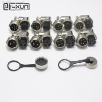 ☌☄♗ 1Set GX16 Aviation Connector 2 3 4 5 6 7 8 9 Pin XLR 90 Degrees Male Plug Female jack 16mm PCB Chassis Mount Socket