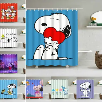 Cute Rabbit Shower Curtain Set With 12 Hooks Modern Fabric Waterproof  Shower Curtain Animal Shower Curtain Bathroom Curtain 