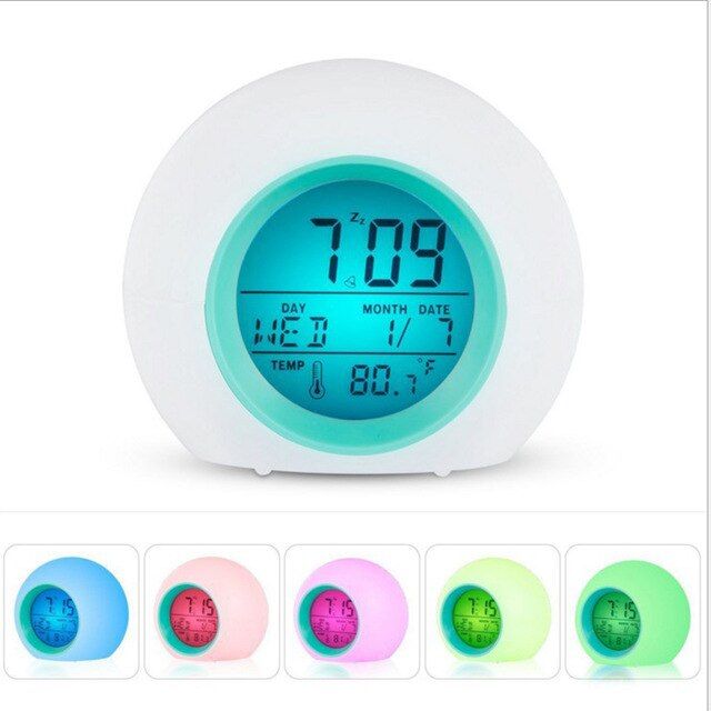 worth-buy-นาฬิกาดิจิทัล-led-นาฬิกาปลุกที่มีสีสันอเนกประสงค์นาฬิกาโต๊ะไฟฟ้าสำหรับเด็กห้องรับแขกห้องนอนตกแต่งบ้าน