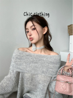 Chic Clothing เสื้อกันหนาว ผญ เสื้อแขนยาว เสื้อกันหนาว ทันสมัย คลาสสิค นุ่มนวล ทันสมัย WXF230010S 41Z231008