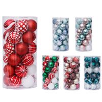 【New Fire】1BoxBallsTree OrnamentsHanging PendantsDecorations For Home New YearNoel Navidad ซื้อทันทีเพิ่มลงในรถเข็น