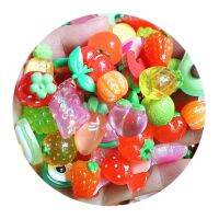 ผสมเรซิ่นผลไม้ Lucky กระเป๋า DIY Craft สมุดภาพ Cabochons สำหรับ Bows อาหาร Slime Charms ของเล่นวัสดุ