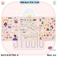 [Sticker Die-cut] GIRL POWER 2 สติ๊กเกอร์ไดคัท ขนาด A5 สติ๊กเกอร์การ์ตูน สติ๊กเกอร์สุดน่ารัก สำหรับตกแต่ง สติ๊กเกอร์