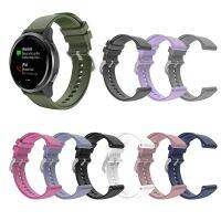 【CW】 1 Pc Silicone Silver Buckle Strap For Garmin Venu 2/Garmin Vivoactive 4 Replacement Wristband 22mm 10 Optional Colors