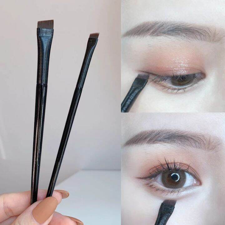 【Ladymagic】1/2Pcs Professional Makeup Brushes Angled Thin Eyebrow Brush