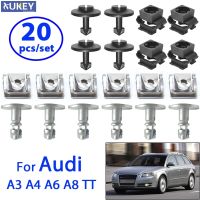 20PC Engine Under Gearbox Cover Clips Undertray Shield Body Splash Guard Fastener Screw For Audi A3 A4 B5 B6 B7 A6 A8 TT Mk1 Car