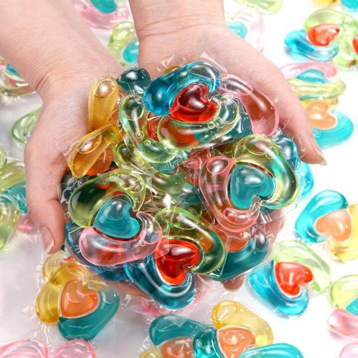 Ichiba Home Love Shape Design Laundry Beads Washing Liquid Capsules Laundry Supplies Lazada