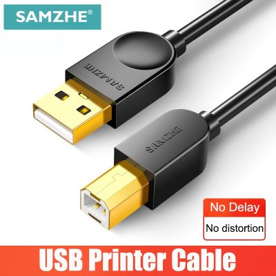 【ร้อน】 SAMZHE สายเคเบิลพิมพ์ USB2.0 USB 2.0ประเภท A ชายกับ B ชายซิงค์ข้อมูลสแกนเนอร์เคเบิ้ลสำหรับเครื่องพิมพ์ HP Canon Epson