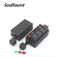 12V 24V 40A Auto Seat Electric Adjustable Ventilation Fuse Relay Box Holder Wire Modification 8 way for Car Truck Trailer Boat