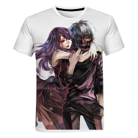 Y2K Tokyo ghoul Graphic T เสื้อผู้ชายเสื้อผ้ารอบคอหลวม TEE เสื้อแฟชั่น streetwear Harajuku TOP Tees