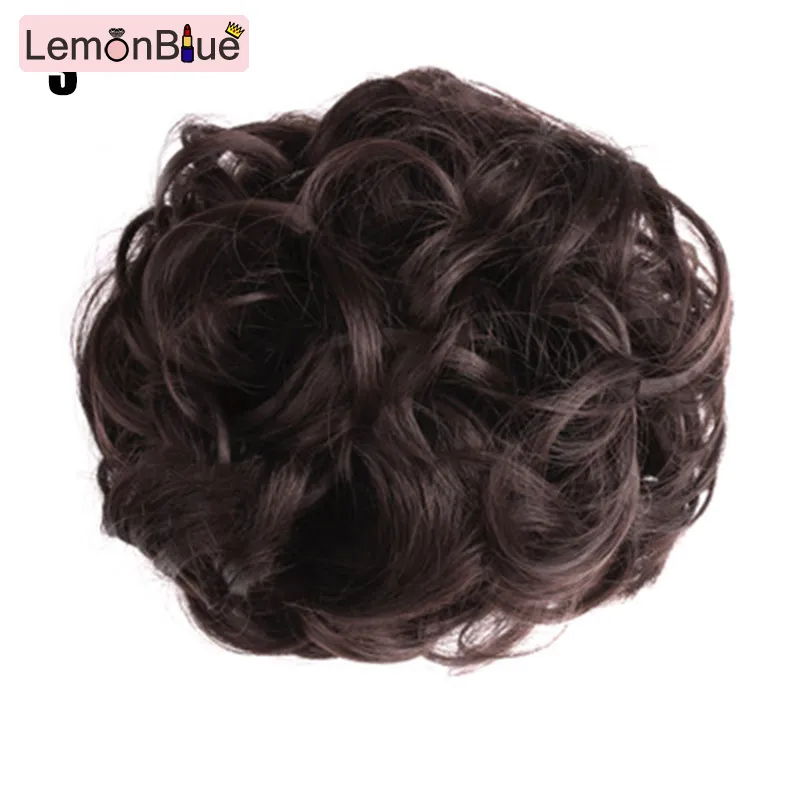 LemonBlue Women Bun Wig Heat Resistant Fiber Female Curly Hair Extension  Bun Hairpiece 2 | Lazada