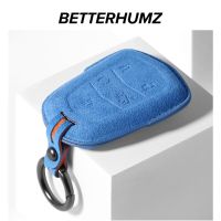 Alcantara Car Key Case Cover For Cadillac ATS CT6 CTS DTS XT5 Escalade ESV SRX STS XTS ELR Key Fob Bag Keychain Accessories