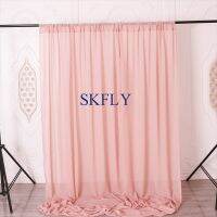 [Afei Toy Base]BC003A งานแต่งงานงานเลี้ยงวันเกิดยอดนิยม Dusty Pink Blush สีชมพูสีขาวไอวอรี่สีฟ้าม่วงชีฟองการถ่ายภาพฉากหลังกับก้านกระเป๋า