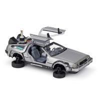 1:24ยินดีต้อนรับสู่ DMC-12 Delorean Waktu Mesin Kembali Ke Masa Depan Mobil Statis Die Cast Kendaraan Koleksi Model Mainan