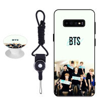 BTS เคสโทรศัพท์สำหรับ Samsung Galaxy S10 Lite/S10E ซิลิคอนนุ่มกรณีที่มีรูปแบบเดียวกันแหวนและเชือก