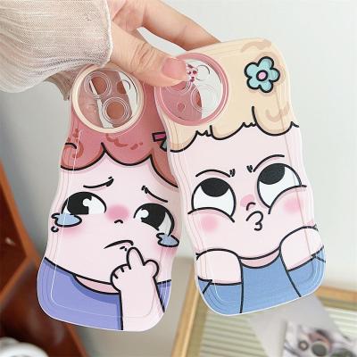 Casing For OPPO A52 4G Case OPPO A92 4G Cute Cartoon TPU Soft Case Wave Frame shockproof silicone Phone Cover