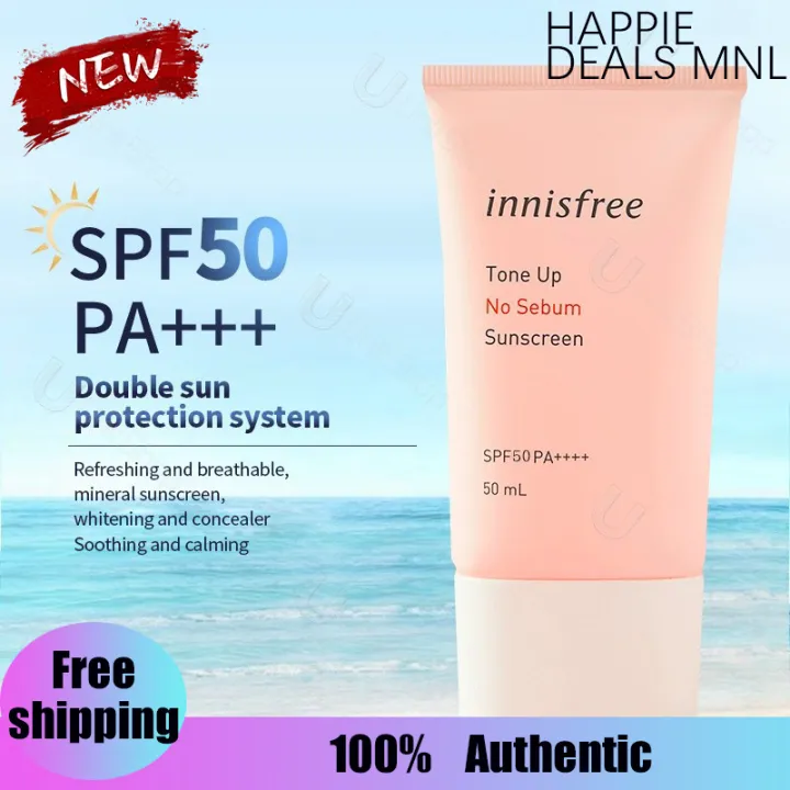 Innisfree ToneUp No Sebum Sunscreen SPF50 Face Sunblock Sun Care Sunscreen 50ml Lazada PH
