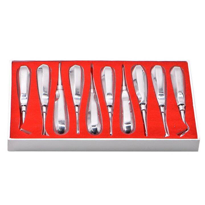 10Pcs Tooth Extracting Forceps Dental Elevator Teeth Extraction